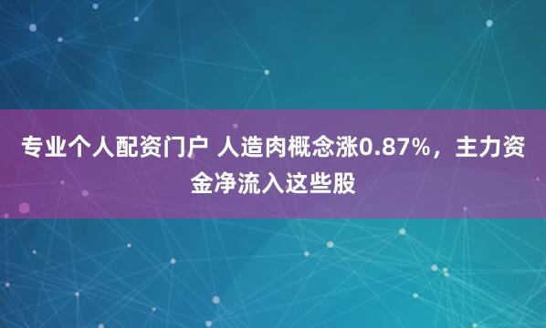 专业个人配资门户 人造肉概念涨0.87%，主力资金净流入这些股